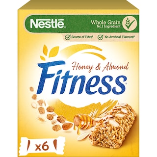 FITNESS | Μπάρες Δημητριακών Ολικής Άλεσης Μέλι & Αμύγδαλο 6 X 23.5gr