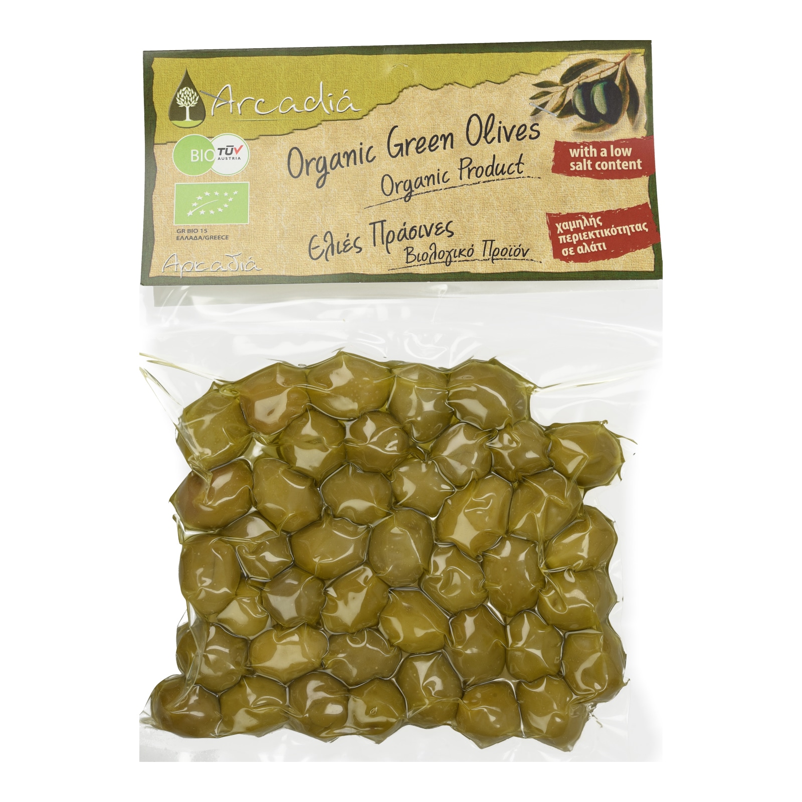 ΑΡΚΑΔΙΑ Ελιές Πράσινες Bio Vacuum 200g