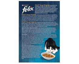 FELIX | Γατοτροφή Soup Original με Μπακαλιάρο Τόνο Γλώσσα 6x48g
