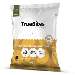 TRUE BITES | Τσιπς Sour Cream & Κρεμμύδι 45g
