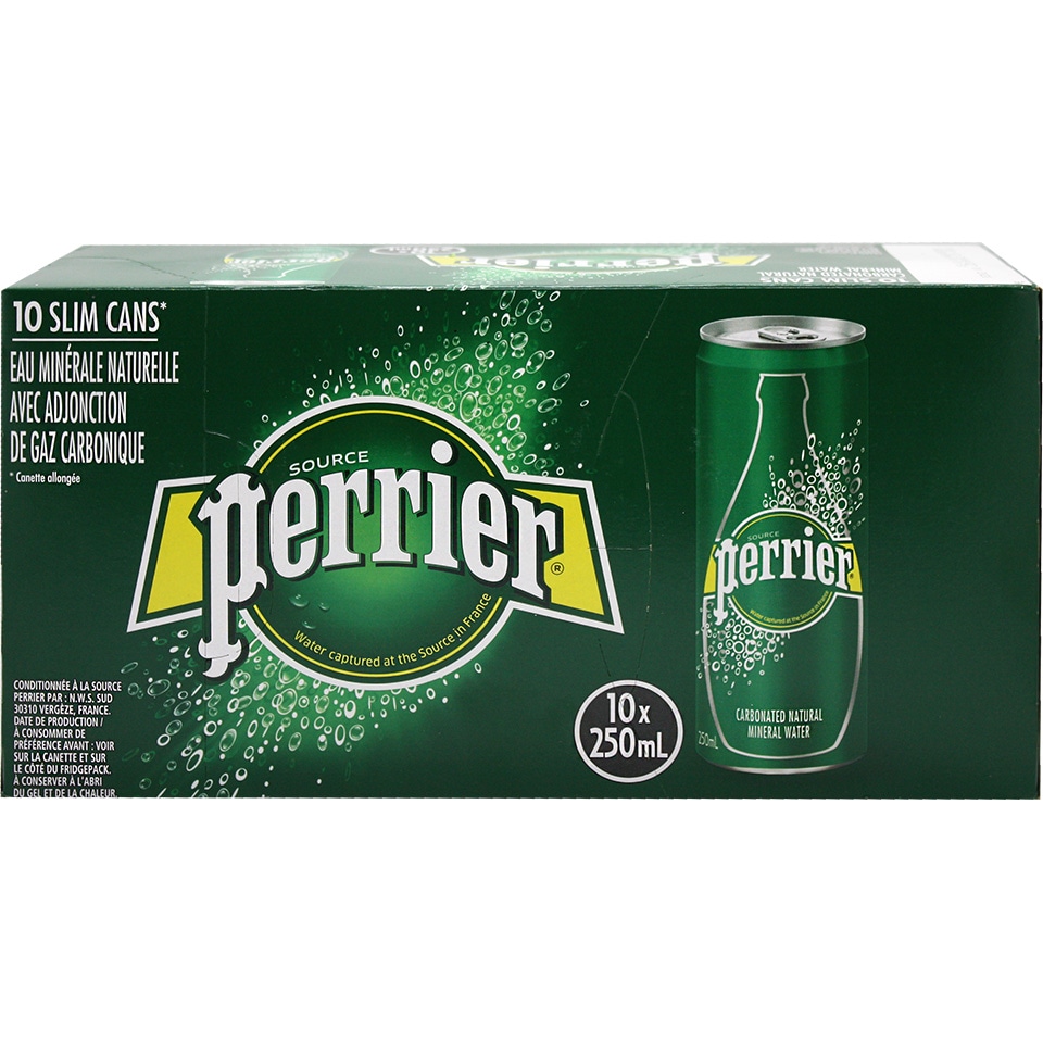 PERRIER Ανθρακούχο Νερό Φυσικό Μεταλλικό Κουτί 10x250ml