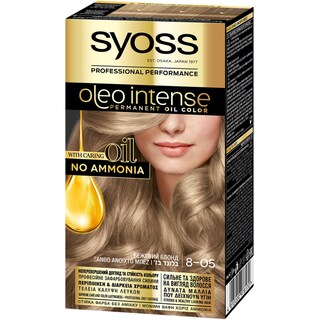 SYOSS | Βαφή Μαλλιών Oleo Intense Νο 8-05 Ξανθό Ανοιχτό Μπέζ 1 Τεμ.