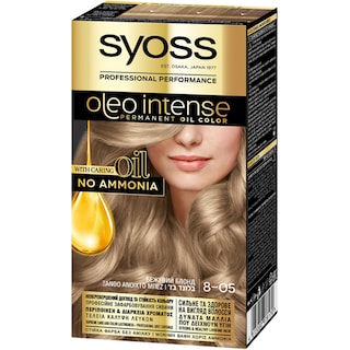 SYOSS | Βαφή Μαλλιών Oleo Intense Νο 8-05 Ξανθό Ανοιχτό Μπέζ 1 Τεμ.