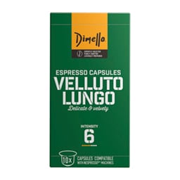 DIMELLO | ΚΑΨΟΥΛΕΣ ΚΑΦΕ ΕΣΠΡΕΣΣΟ VELLUTO LUNGO 10 X5.6 GR