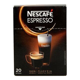 NESCAFE | ESPRESSO | ΣΤΙΓΜΙΑΙΟΣ ΚΑΦΕΣ STICKS 20 X 2,5 GR