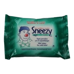 SNEEZY MENTHOL | ΥΓΡΑ ΜΑΝΤΗΛΑΚΙΑ SNEEZY MENTHOL 15 ΤΕΜ