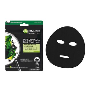 GARNIER | Υφασμάτινη Μάσκα Pure Charcoal Αποτοξίνωσης 28g