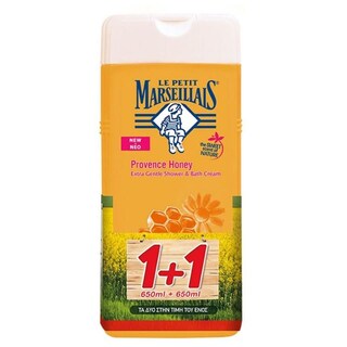 LE PETIT MARSEILLAIS | Αφρόλουτρο Μέλι Προβηγκίας 650ml 1+1 Δώρο