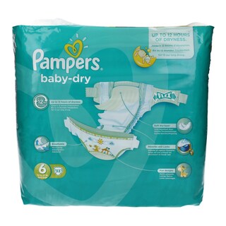 PAMPERS | BABY DRY | ΠΑΝΕΣ ΜΩΡΟΥ EXTRA LARGE 15+ KGR No 6 33 ΤΕΜ
