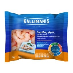 KALLIMANIS | Γαρίδες Γίγας Αποφλοιωμένες Προβρασμένες 350g