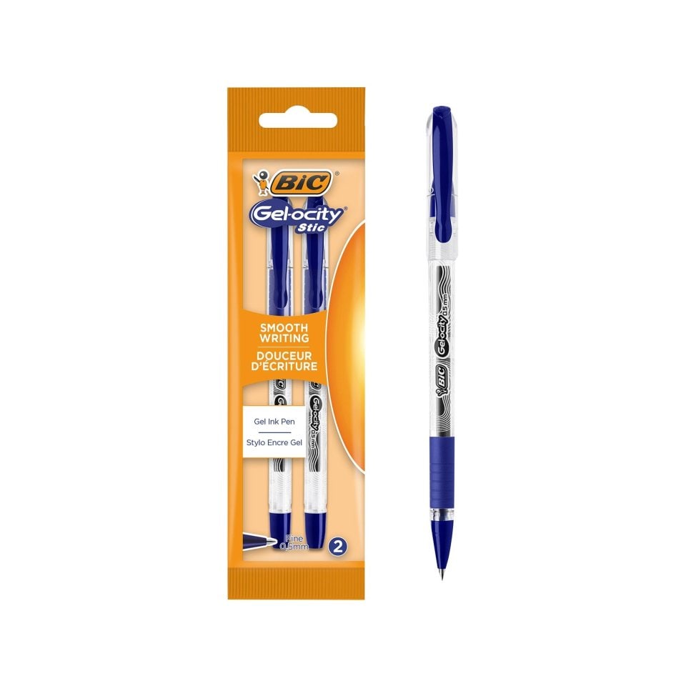 BIC Στυλό Gelocity Stic 0.5mm Μπλε 2 Τεμάχια