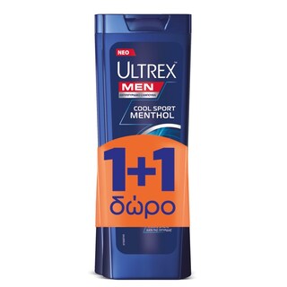 ULTREX | Σαμπουάν Cool Sport Menthol 360ml 1+1 Δώρο