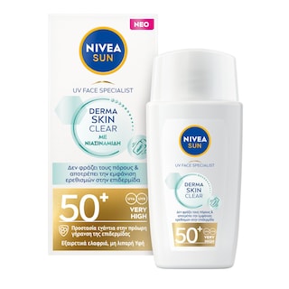 NIVEA | Αντηλιακό Προσώπου UV Face Derma Skin Clear SPF50+ 40ml
