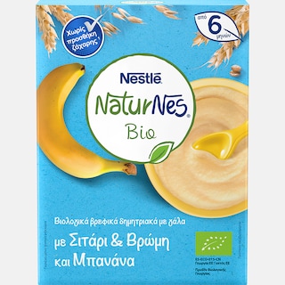 NESTLE | Βρεφικά Δημητριακά Βιολογικά Με Γάλα Σιτάρι Βρώμη & Μπανάνα 200gr