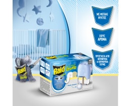 RAID | Εντομοαπωθητικό Σετ Υγρό Family 45 Νύχτες + Ανταλλακτικό 27ml