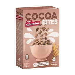 ΧΑΙΤΟΓΛΟΥ | Δημητριακά Cocoa Bites Μαξιλαράκια Κακάο και Γάλα 375g