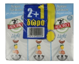 ADORO | Κρέμα Γάλακτος  3x200ml 2+1 Δώρο