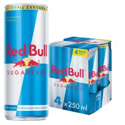 REDBULL | Ενεργειακό Ποτό Red Bull Χωρίς Ζάχαρη 4x250ml