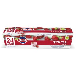 ΚΡΙ ΚΡΙ | Επιδόρπιο Γιαουρτιού Φράουλα 3x180g 2+1 Δώρο