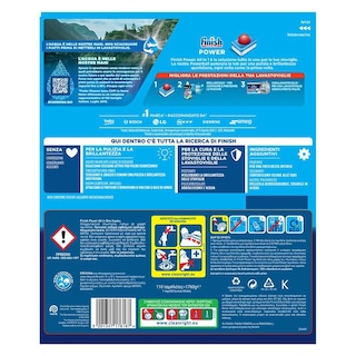 FINISH | ALL IN 1 | Κάψουλες Πλυντηρίου Πιάτων Power All in 1 Λεμόνι 55+55 Tεμάχια Δώρο