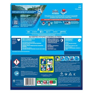 FINISH | ALL IN 1 | Κάψουλες Πλυντηρίου Πιάτων Power All in 1 Λεμόνι 55+55 Tεμάχια Δώρο