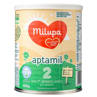 MILUPA | Γάλα 2ης Βρεφικής Ηλικίας Aptamil Σκόνη 400g