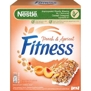 NESTLE | FITNESS | Μπάρες Δημητριακών Ροδάκινο Βερίκοκο 6 X 23.5gr