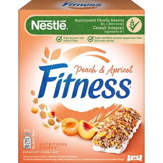 NESTLE | FITNESS | Μπάρες Δημητριακών Ροδάκινο Βερίκοκο 6 X 23.5gr