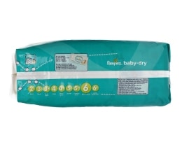 PAMPERS | BABY DRY | ΠΑΝΕΣ ΜΩΡΟΥ EXTRA LARGE 15+ KGR No 6 33 ΤΕΜ