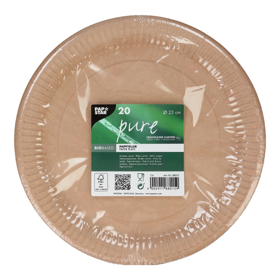 Πιάτα Χάρτινα 23cm 20 Τεμάχια