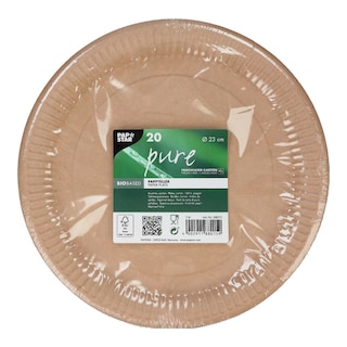 PAPSTAR | PAPER PLATES PURE 23CM  20PCS