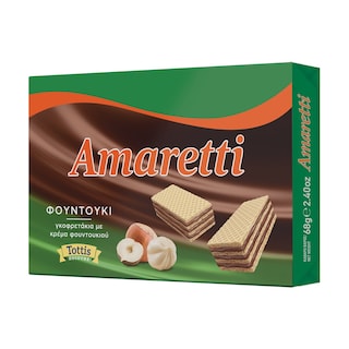 AMARETTI | Γκοφρέτα Φουντούκι 68g
