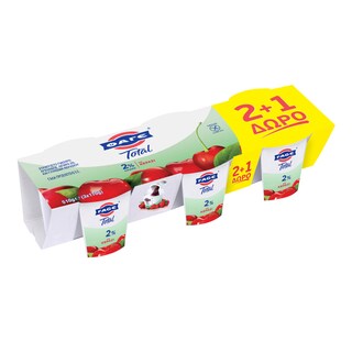 TOTAL | Επιδόρπιο Γιαουρτιού Κεράσι 3 Χ 170 gr 2+1 Δώρο ΔΩΡ 170ΓΡ