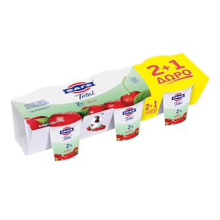 TOTAL | Επιδόρπιο Γιαουρτιού Κεράσι 3 Χ 170 gr 2+1 Δώρο ΔΩΡ 170ΓΡ
