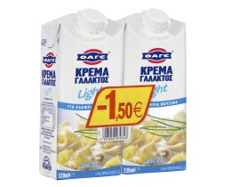 ΦΑΓΕ | Κρέμα Γάλακτος Light 2x330ml Έκπτωση 1.5E