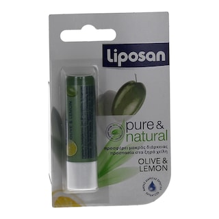 LIPOSAN | ΕΝΥΔΑΤΙΚΟ ΧΕΙΛΙΩΝ PURE AND NATURAL OLIVE AND LEMON 1 ΤΕΜ