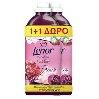 LENOR | Μαλακτικό Ρούχων Ruby Jasmine 45+45 Μεζούρες Δώρο