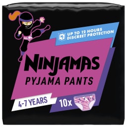 NINJAMAS | Πάνες Βρακάκι Pyjama Pants 4-7 Ετών για Κορίτσια 10 Τεμάχια