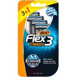BIC | Ξυραφάκια Μιας Χρήσης Flex 3 Classic 3+1 Τεμάχιo Δώρο