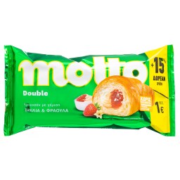 MOLTO | Κρουασάν Double Βανίλια & Φράουλα 92g
