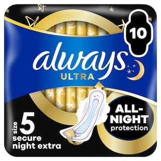 ALWAYS | Σερβιέτες Ultra Secure Night Extra 10 Τεμάχια