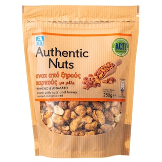 ΑΒ | Σνακ Ξηρών Καρπών Μέλι Ψημένο & Ανάλατο 250gr