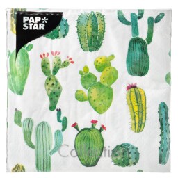 PAPSTAR | Χαρτοπετσέτες Kaktus 33x33cm 108g