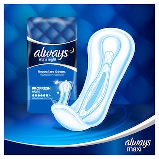 ALWAYS | Σερβιέτες Profresh Maxi Night 9 Τεμάχια