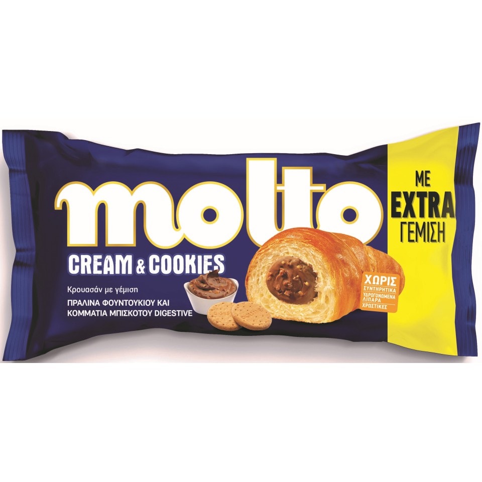 MOLTO Κρουασάν Cream & Cookies Πραλίνα 98g