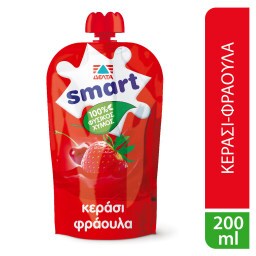 Φυσικός Χυμός Smart Φράουλα Κεράσι 200ml