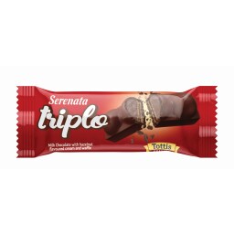 TRIPLO | Σοκολάτα Γάλακτος Φουντούκι Βάφλα 50gr