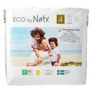 NATY | Πάνες Βρακάκι Μωρού Eco Νο4 22 Τεμάχια