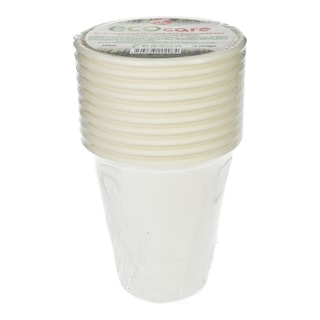 ECOCARE | Ποτήρια Βιοδιασπώμενα 260ml Λευκά 10 Τεμάχια
