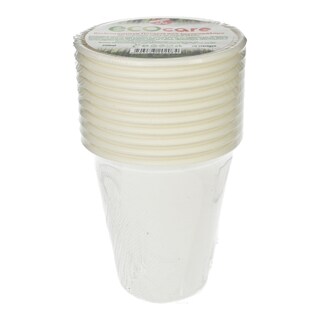 ECOCARE | Ποτήρια Βιοδιασπώμενα 260ml Λευκά 10 Τεμάχια
